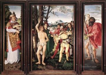 San Pintura - Retablo de San Sebastián desnudo del pintor renacentista Hans Baldung